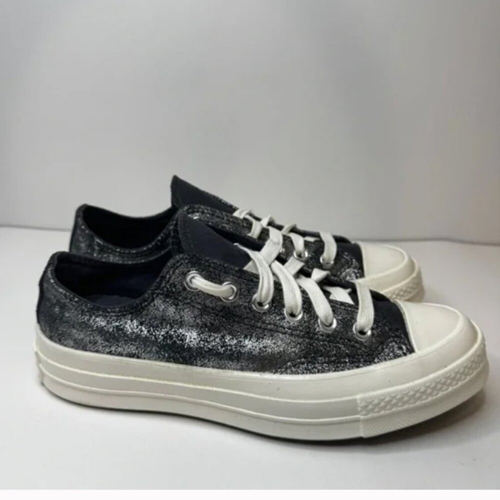 Dark Silver Size 5.5 Converse Chuck 70 Ox Men’s Sneakers Sparkly